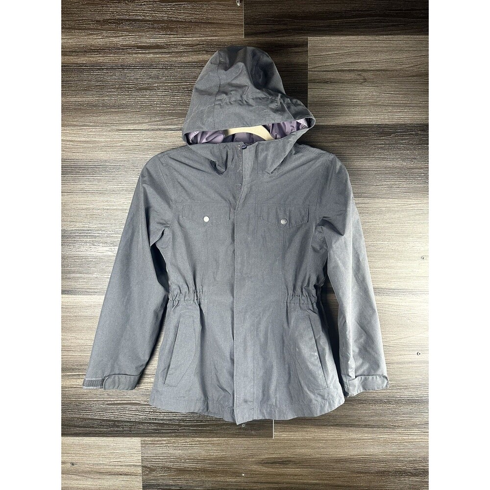 THE NORTH FACE  DryVent Full‎ Zip Girls Med Hooded  Pouch Windbreaker Jacket